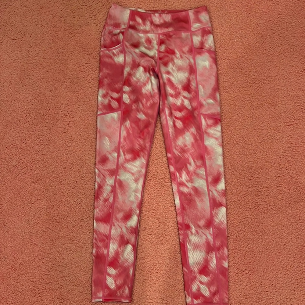 Kids Zella Pink Tie Dye Leggings